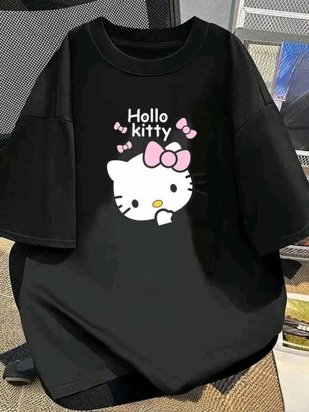 T-shirt noir Hello Kitty