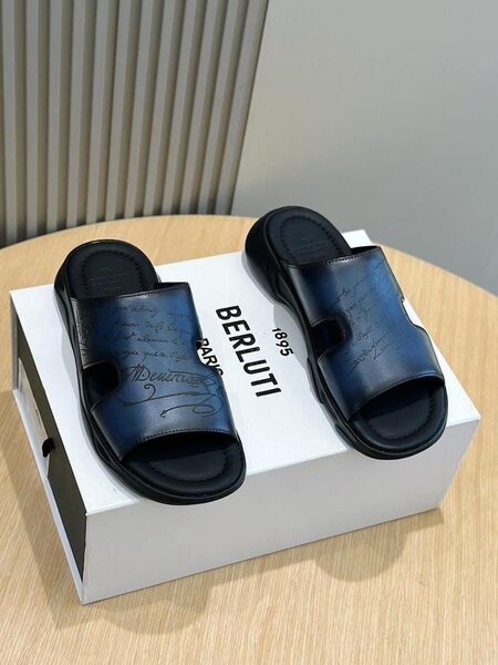 Berluti Slides Homme Cuir