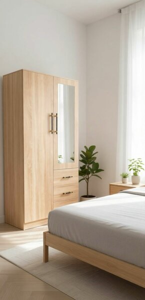 Armoire moderne en bois clair