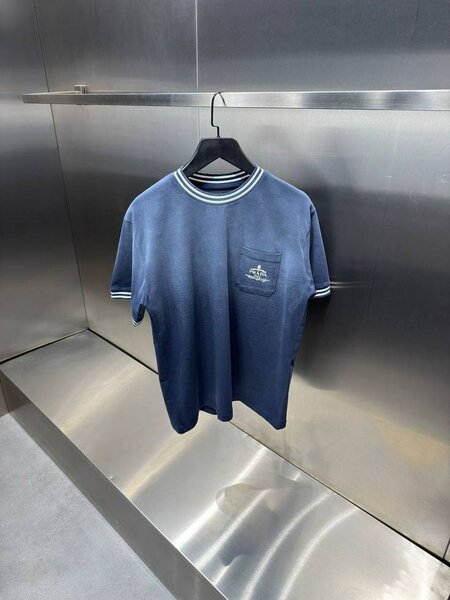 T-shirt bleu homme coton bio