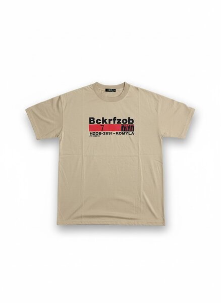 T-shirt beige imprimé moderne