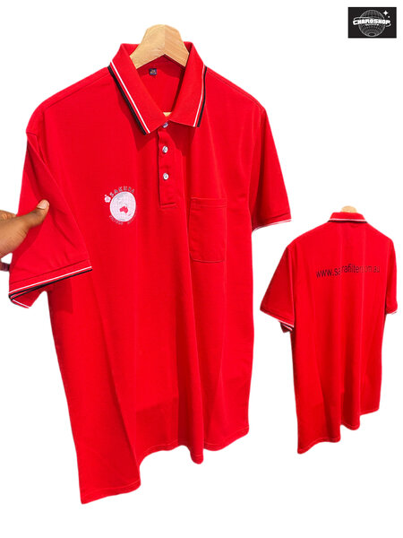 Polo rouge homme STA BELL