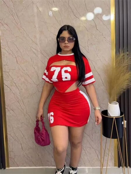 Robe sport chic rouge