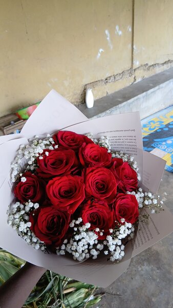 Bouquet de roses rouges élégantes
