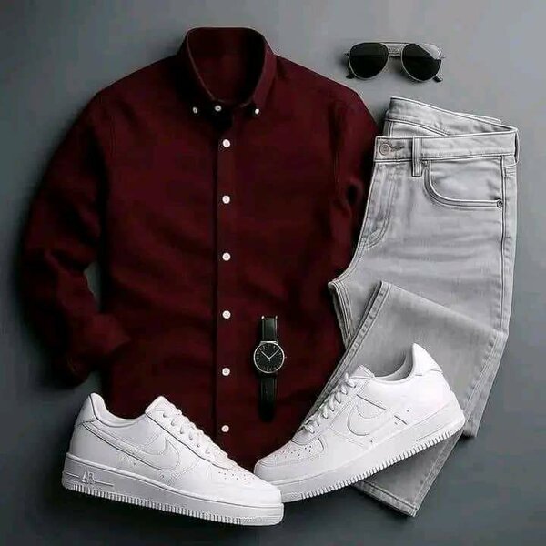 Chemise homme bordeaux élégante