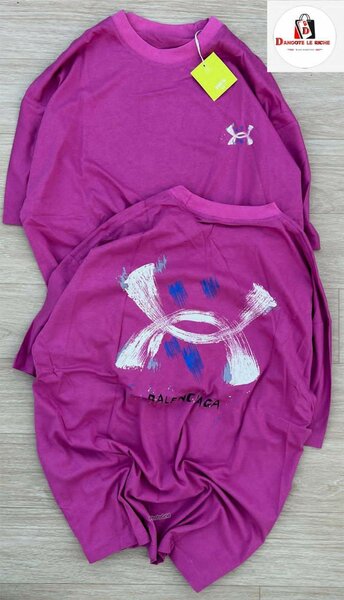 T-shirt violet imprimé Balenciaga