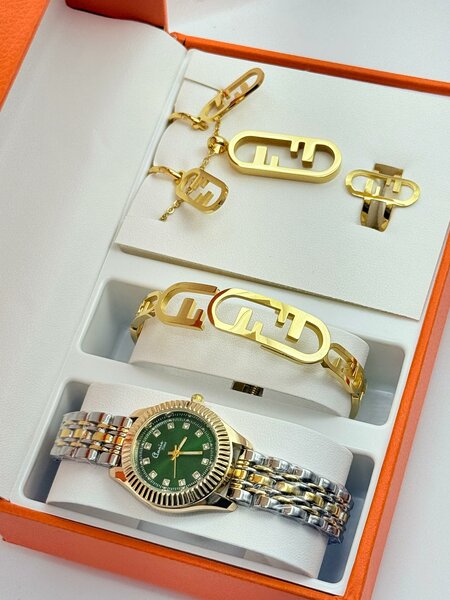 Ensemble Montre et Bijoux Luxe