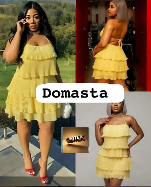 Robe jaune Domasta pour femme