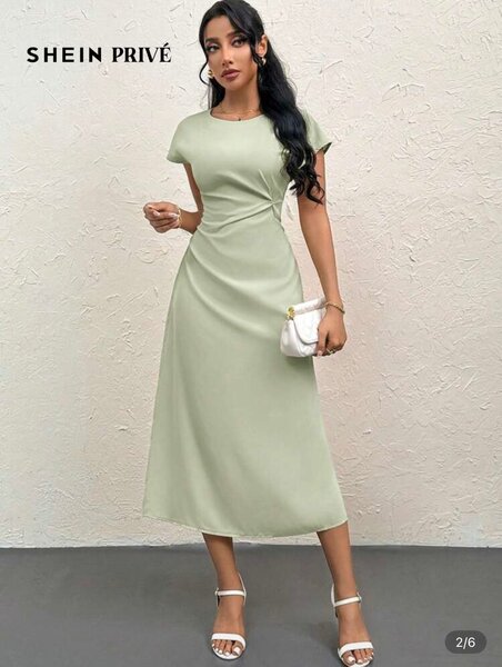 Robe Midi Élégante Vert