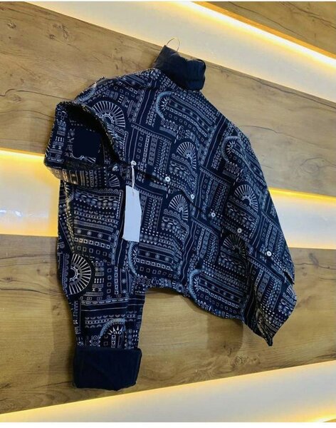 Veste homme imprimée noir et blanc