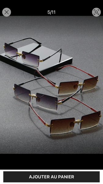 Lunettes de soleil carrées élégantes