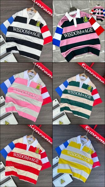 Polo à rayures colorées chic