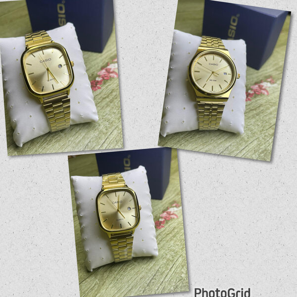 Montre dorée Casio pour homme