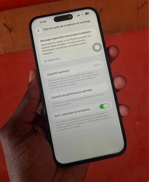 iPhone 14 Pro Max 100% batterie