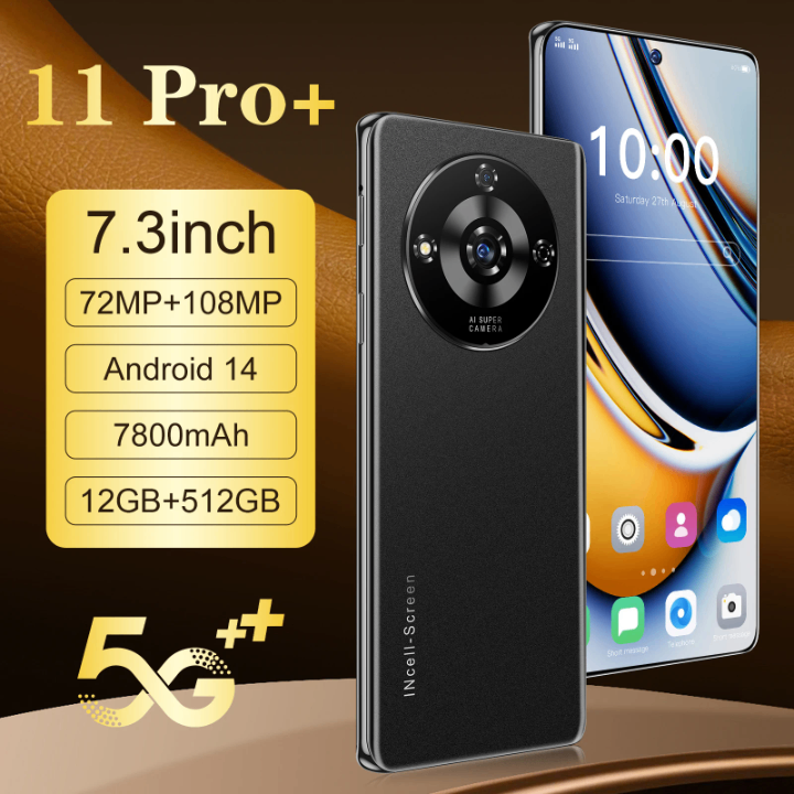 Smartphone 11 Pro+ 7.3'' 12Go/512Go Android 14