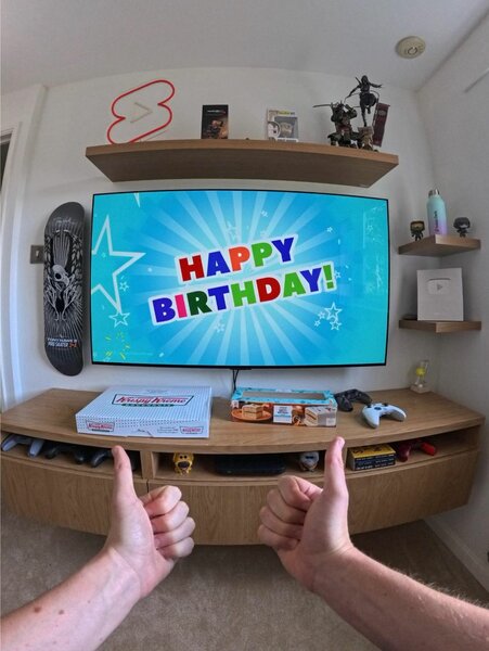 Décoration d'anniversaire colorée