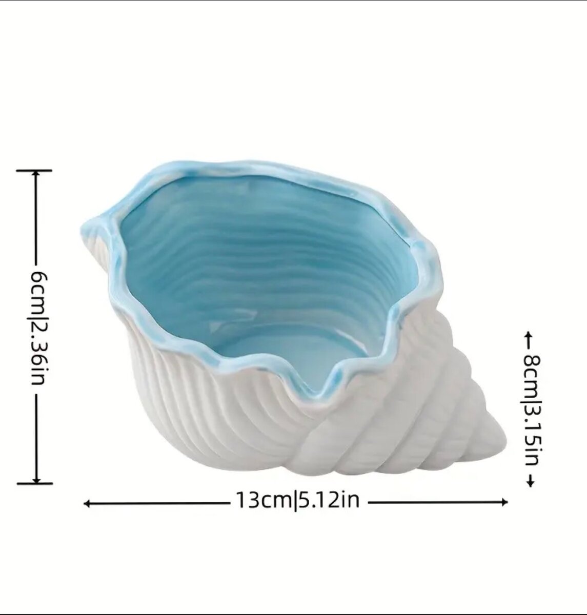 Coquillage décoratif en céramique