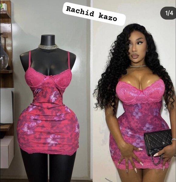 Robe moulante sexy rose