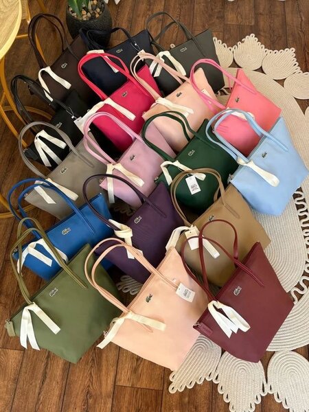 Lacoste Tote Bag Pink Handbag