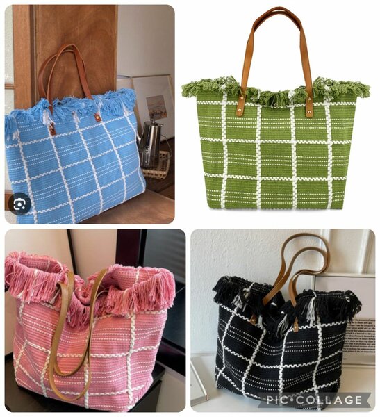 Sac fourre-tout en tissu à franges