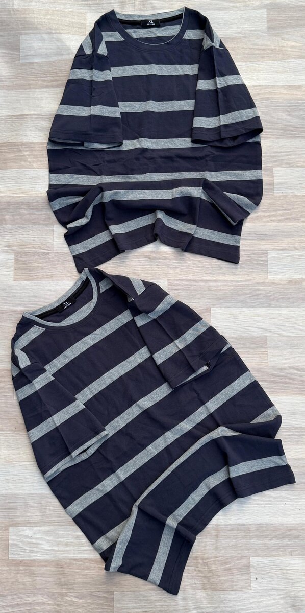 T-shirts rayés et camouflage