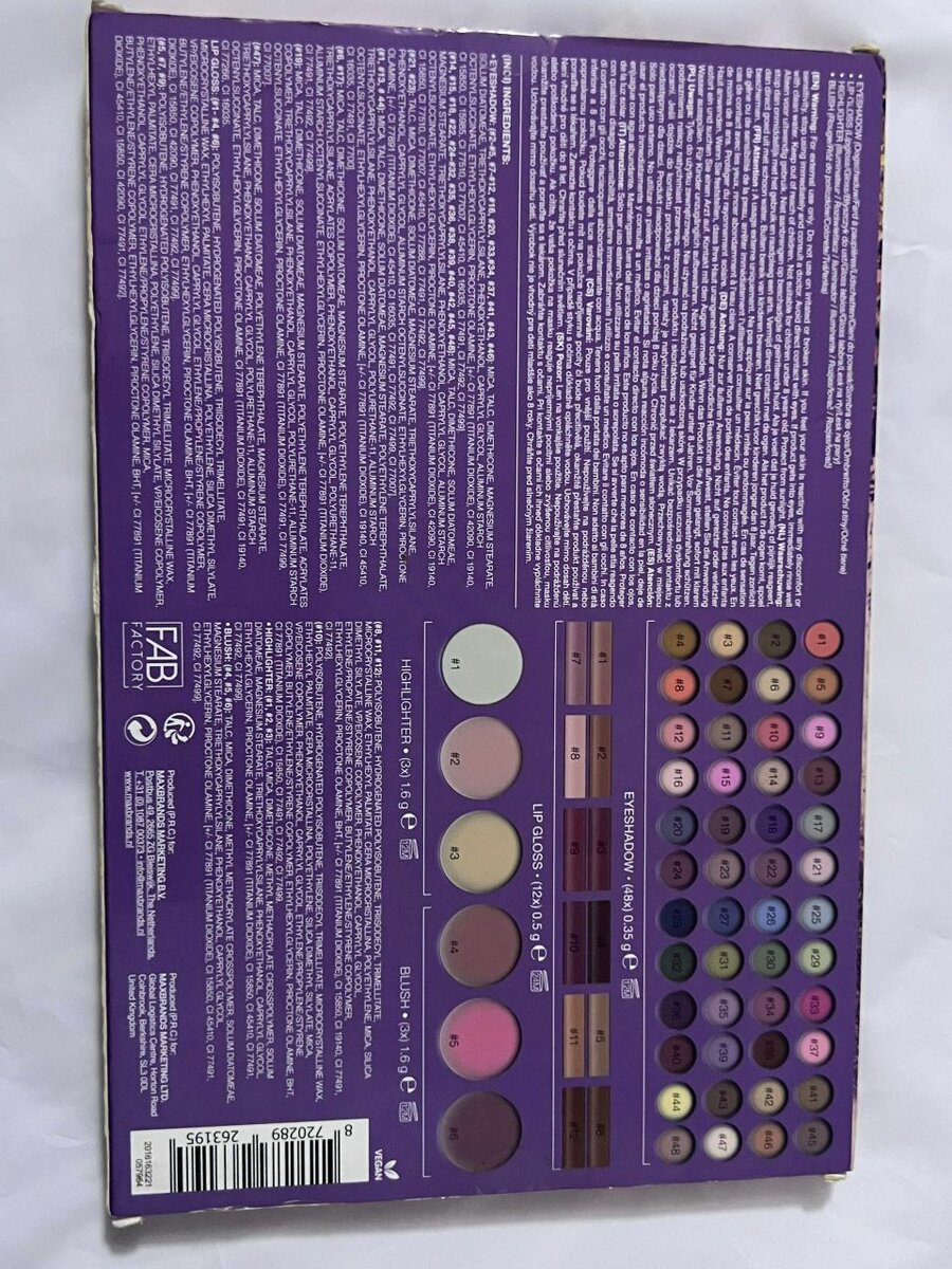 Palette de Maquillage 66 Couleurs Fab