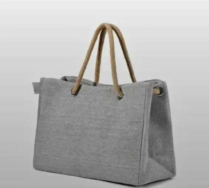 Sac cabas en toile avec anses en corde