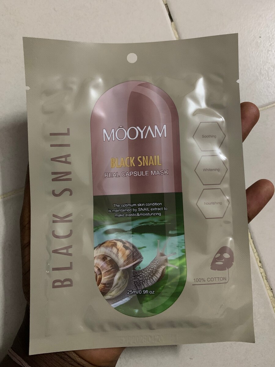 Masque Capsule Escargot Noir