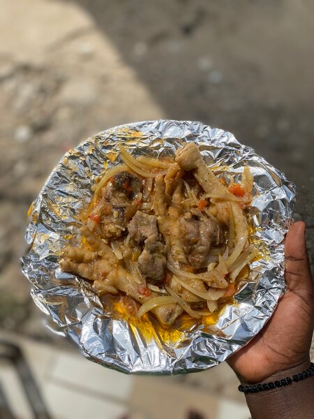 Patte depoulet et gésier sauté