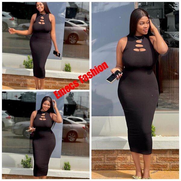 Robe Midi Noire Élégante