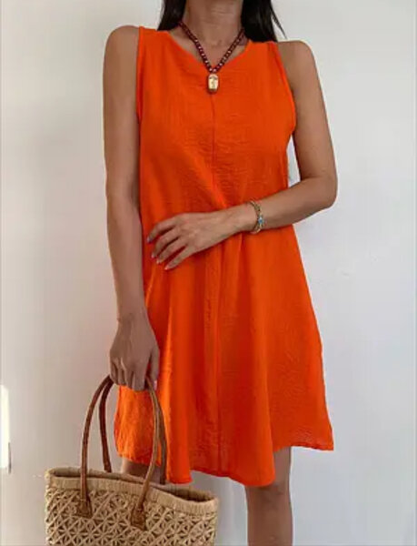 Robe d'été orange chic