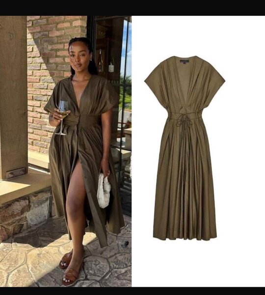 Robe maxi élégante ceinturée