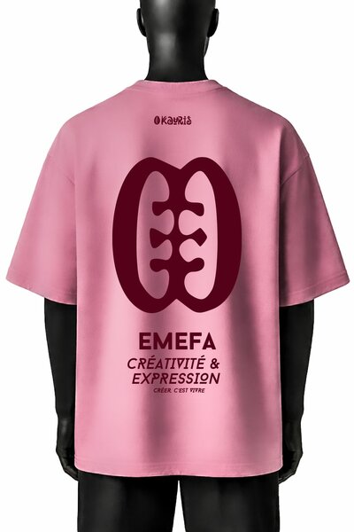 T-shirt Rose Overzise