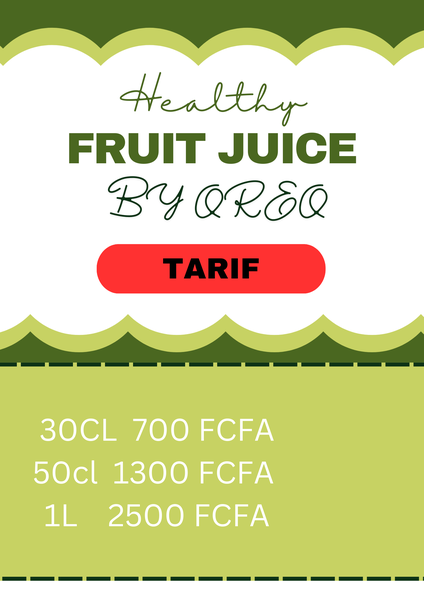 Jus de fruits sain QREQ