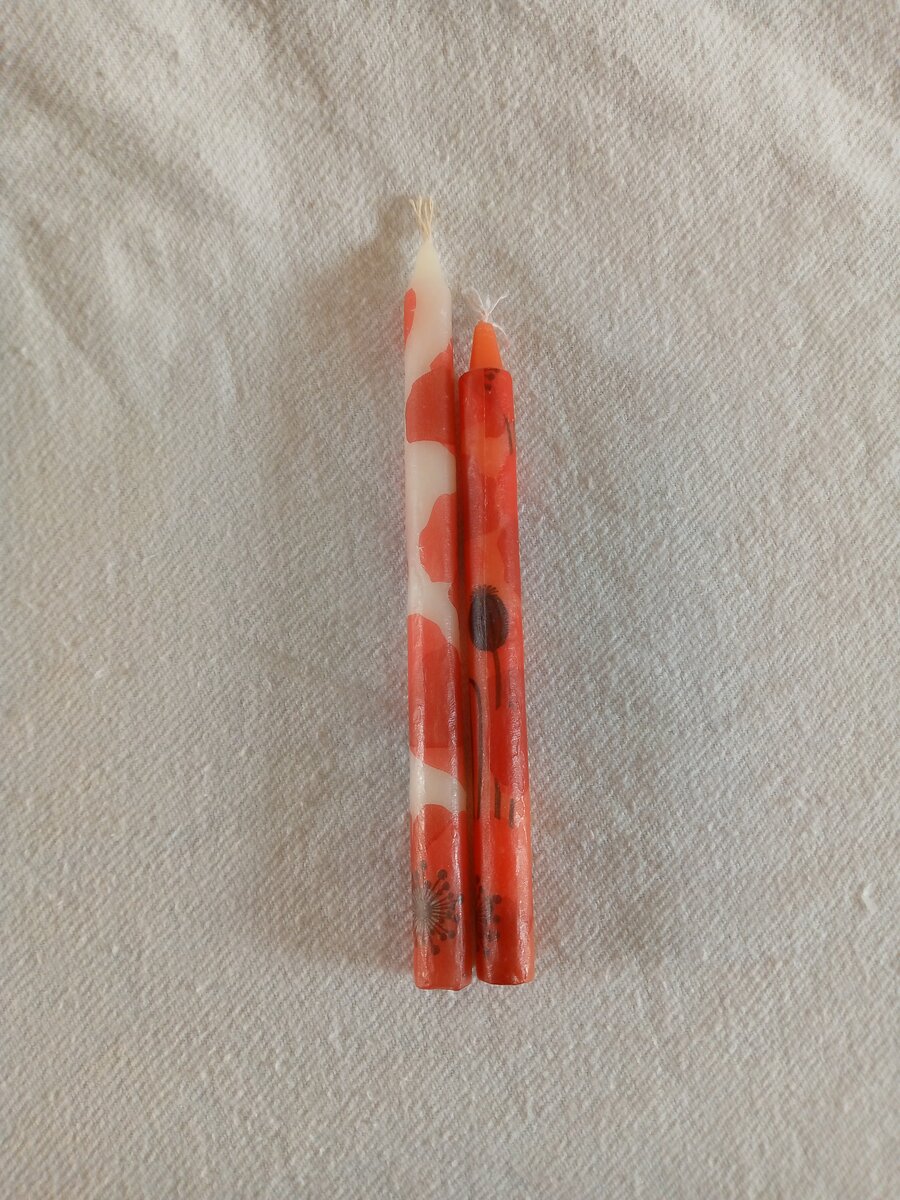 Paire de bougies décoratives