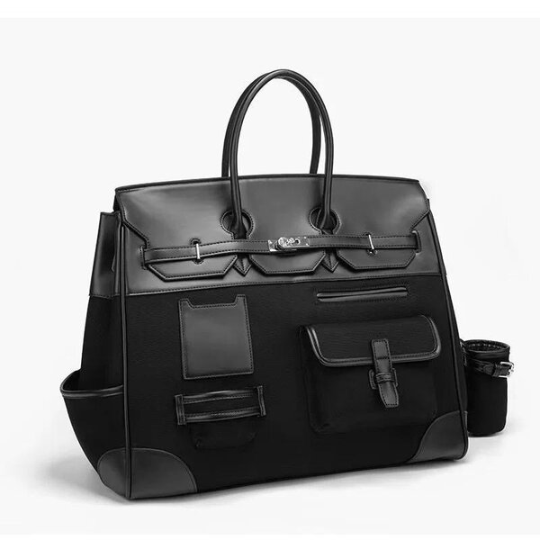 Sac de voyage en cuir noir