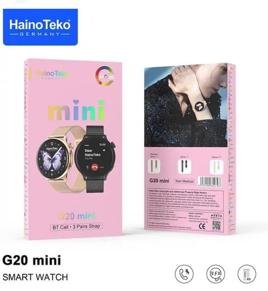 HainoTeko G20 Mini Montre Connectée Bluetooth
