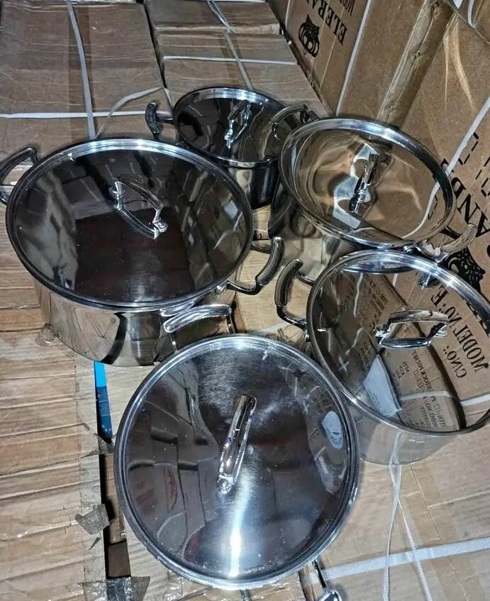 Ensemble de casseroles en acier inoxydable