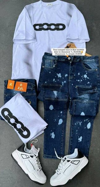 Ensemble T-shirt et Jean Tendance