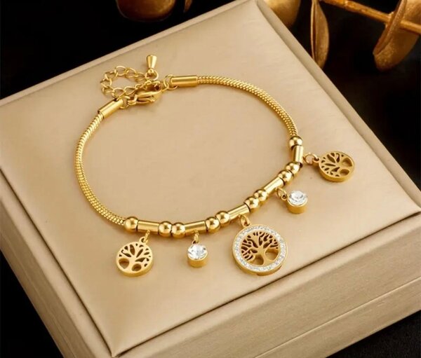 Bracelet Arbre de Vie Doré