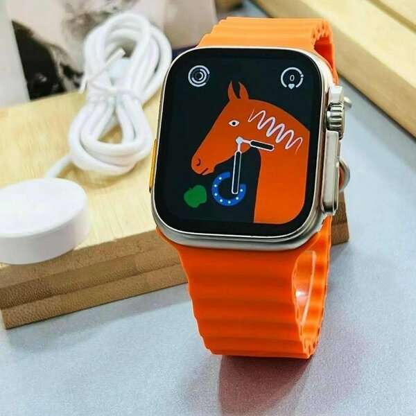 Montre intelligente sport orange