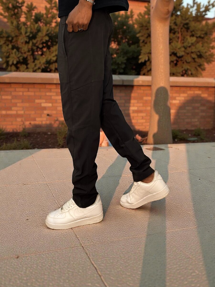 Pantalon cargo noir homme