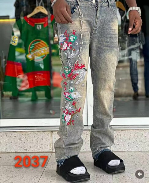 Jeans tendance imprimés homme