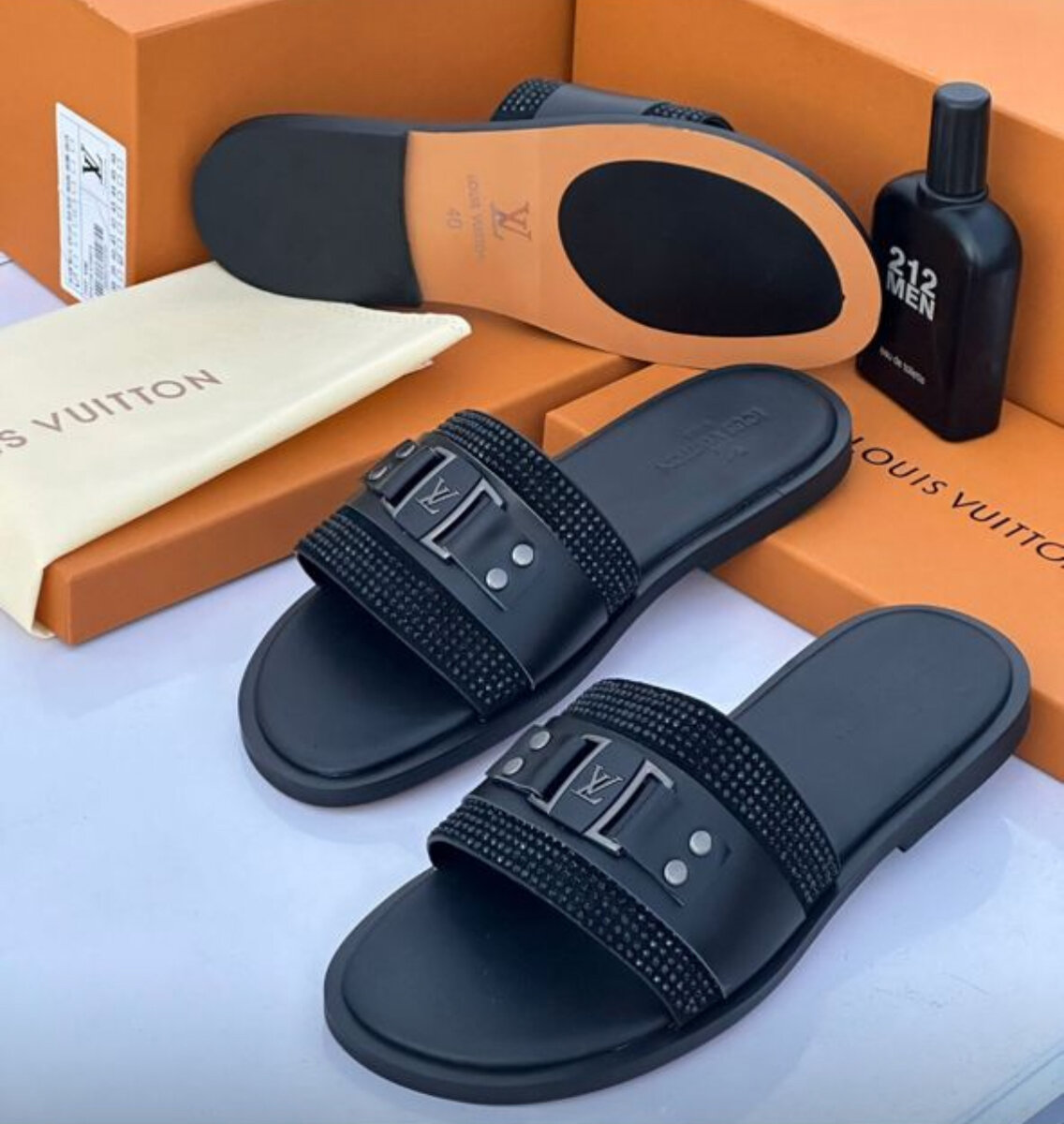 Sandales en cuir homme