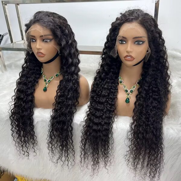 Perruque en dentelle bouclée