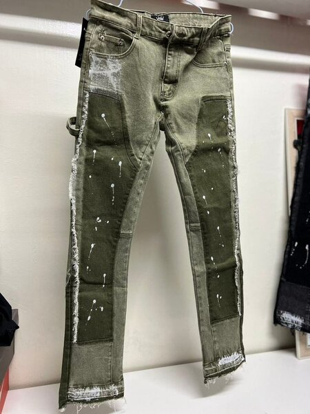 Jean slim militaire homme