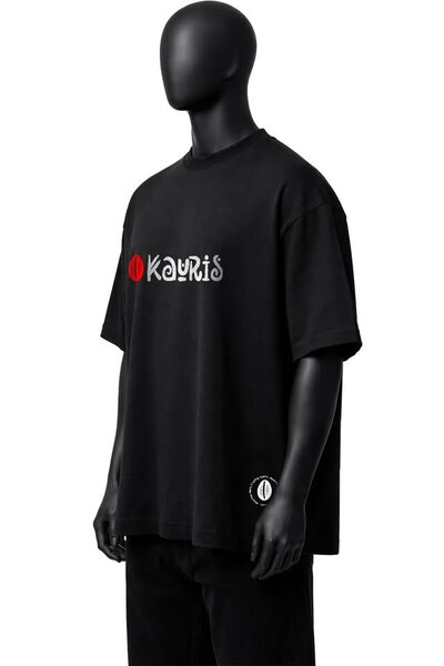 T-shirt noir  - Paix Overzise