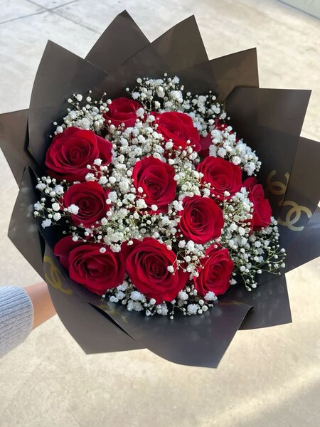 Bouquet de roses rouges élégantes