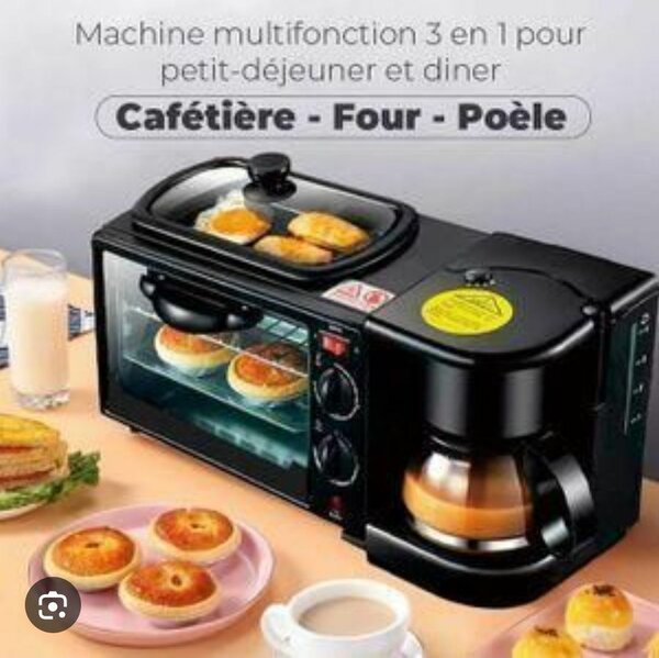 Machine à café et four 3 en 1 pour petit-déjeuner