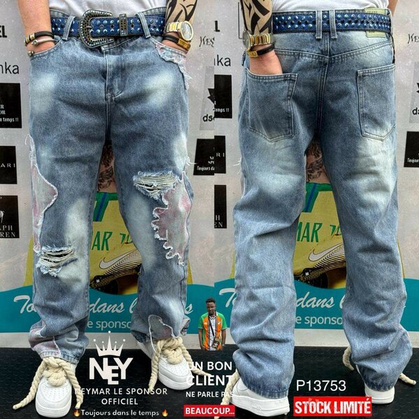 Jean décontracté déchiré homme